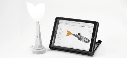 Bionic Fish and tablet with Onshape software
